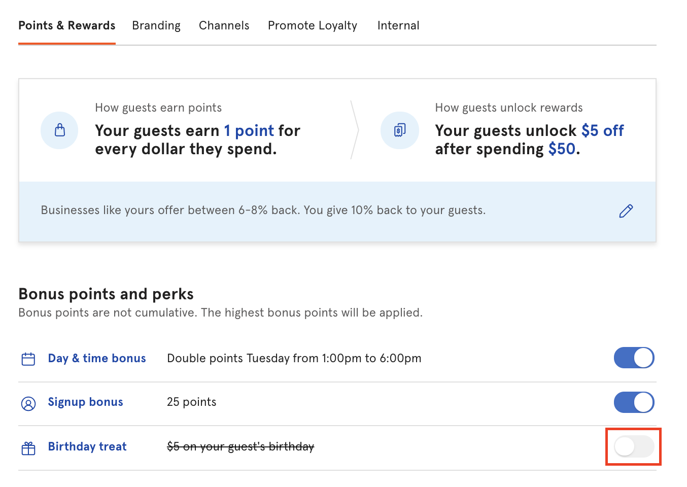 Adding a Birthday Reward for Toast Loyalty
