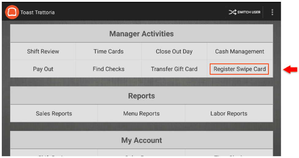 Assign a Swipe Card to an Employee/Manager