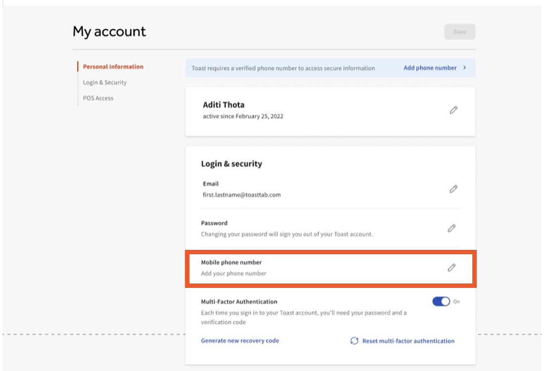 Setting Up One Time Password Verification