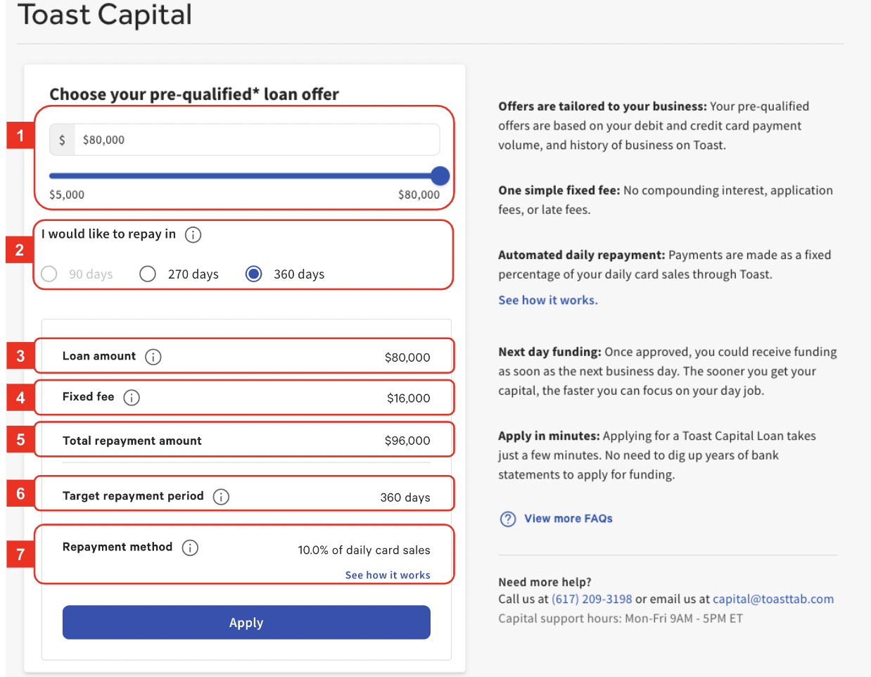 Toast Capital Getting Started