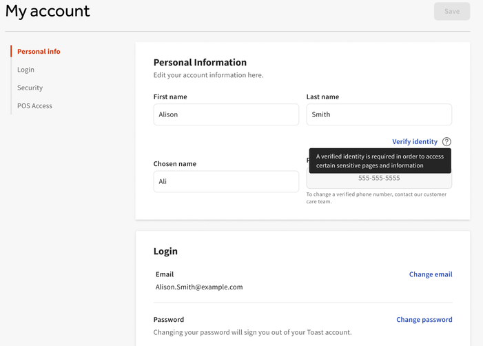 How To Verify Your Identity in Toast's Back-end