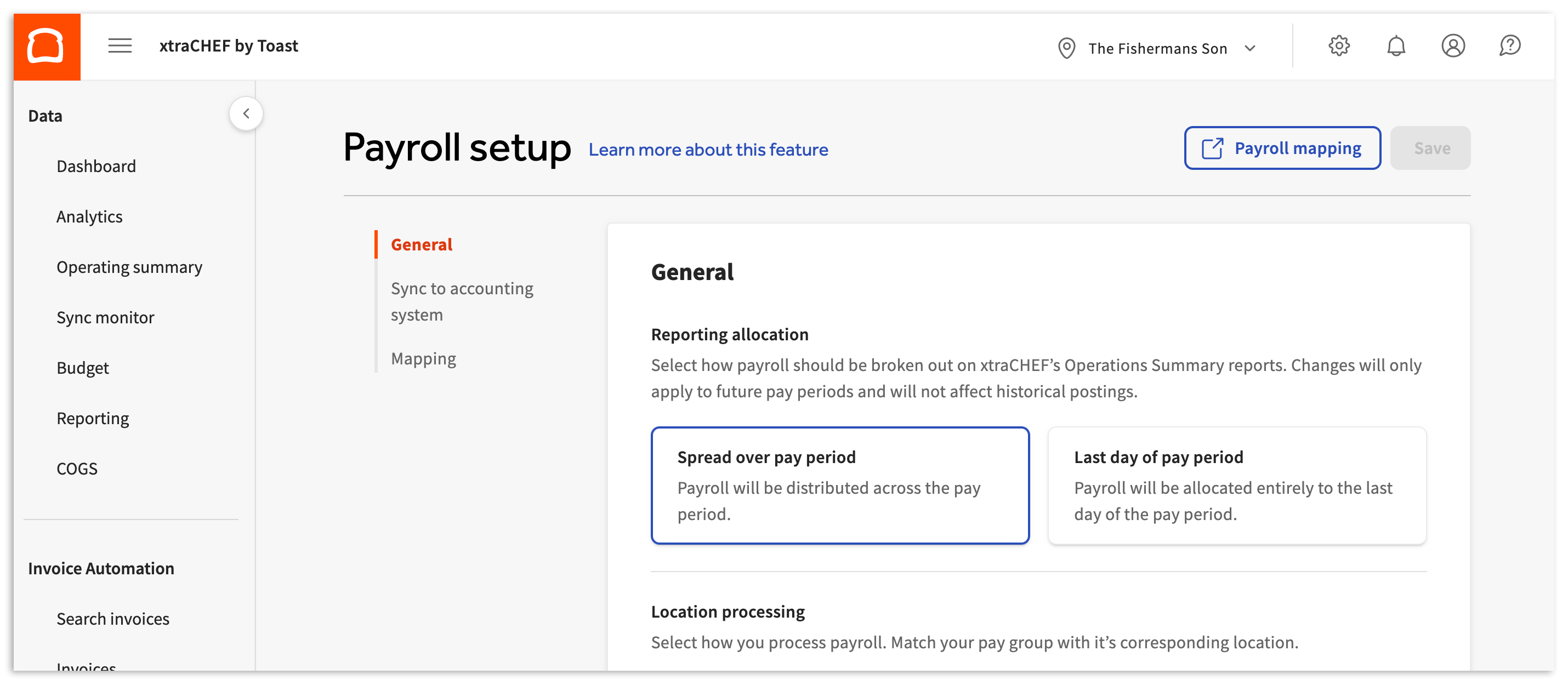 Toast Payroll + xtraCHEF Integration
