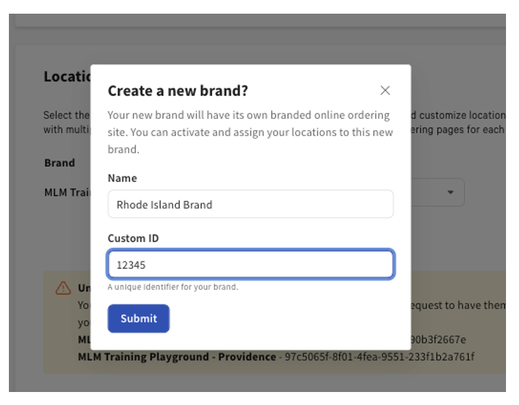 Toast Online Ordering Pro Locations