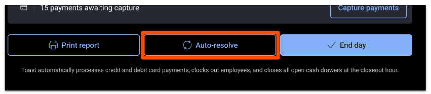 auto-resolve button
