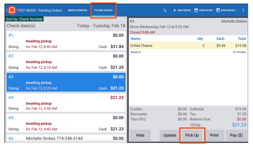 Get Started with Future Order Setup: Pickup Mode and Auto Send