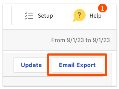 email export button
