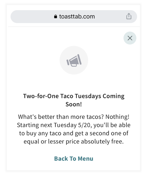 Promote Online Order Deals With a Spotlight Feature