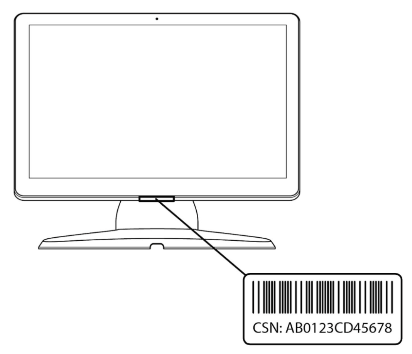 Where to find serial number of the monitor? - LED Monitor