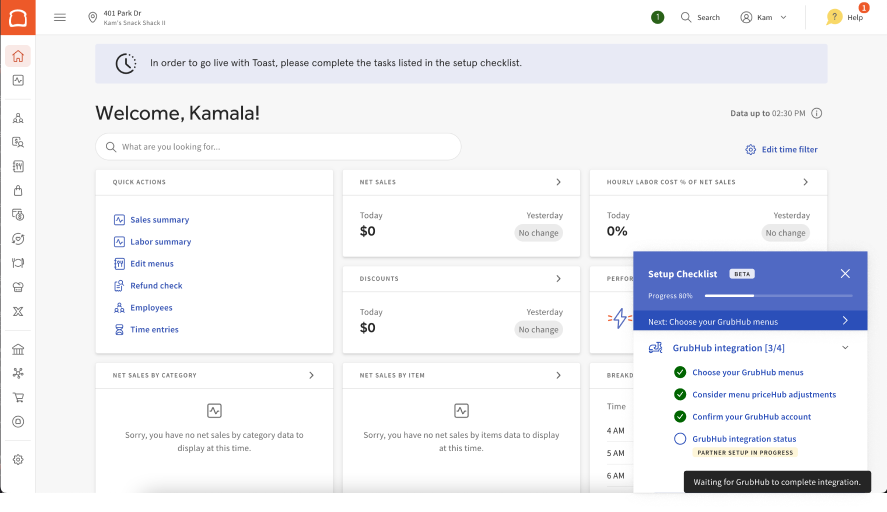 Get Started With the Grubhub Integration