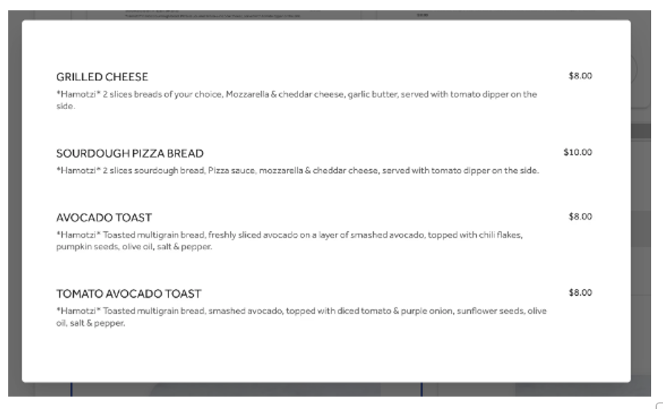 Toast Online Ordering Pro Menu Customization