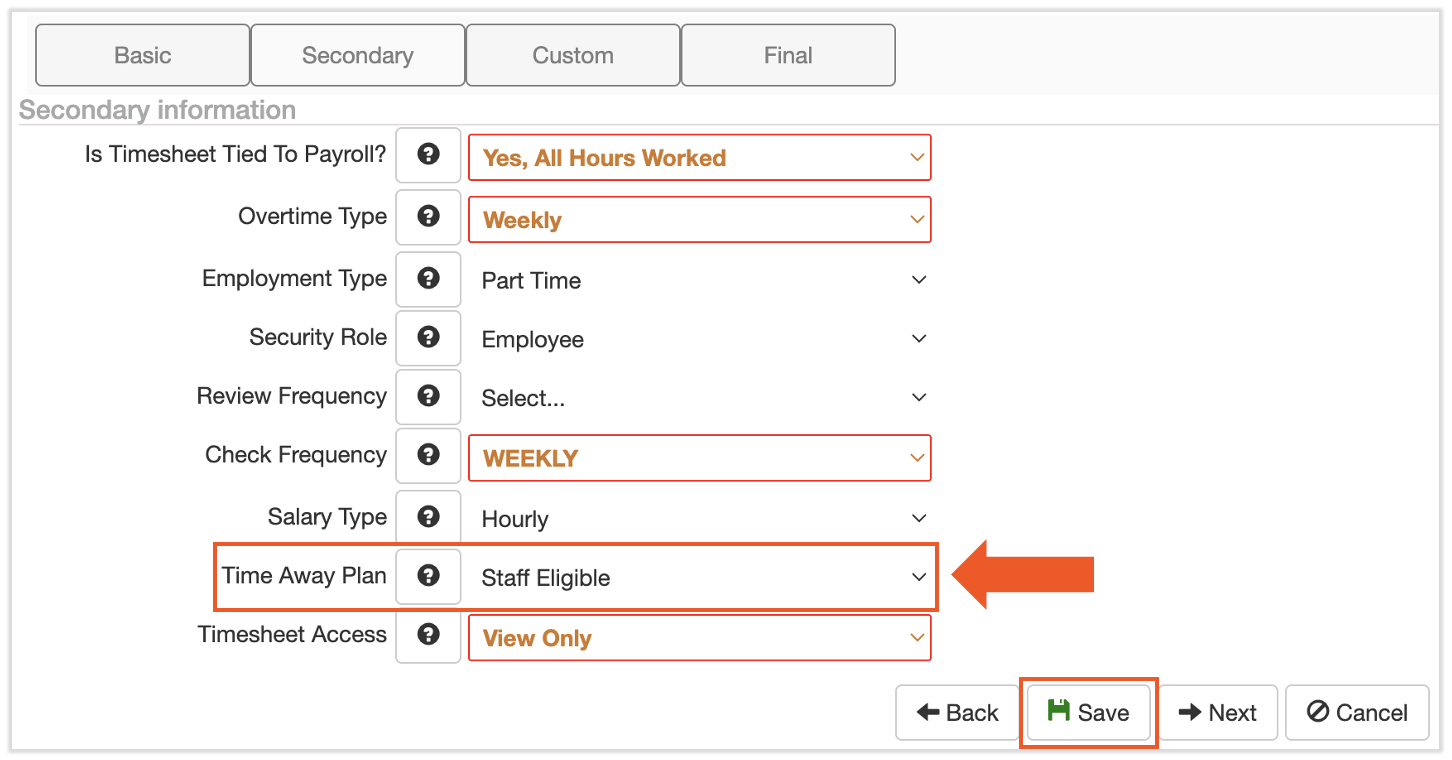 Toast Payroll Assign a Default TAFW Tier to a Position