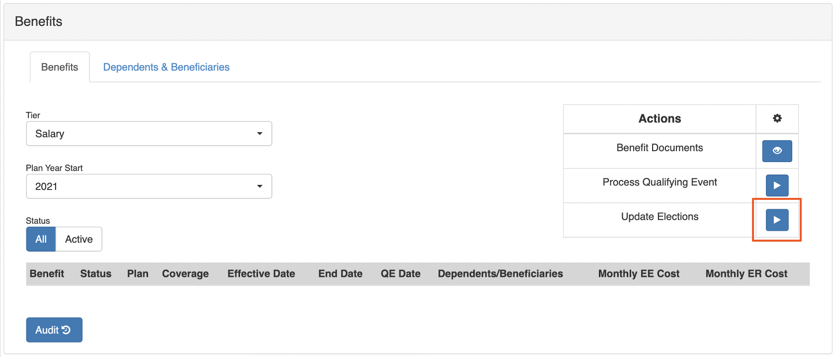 Toast Payroll: Update Elections and Qualifying Events