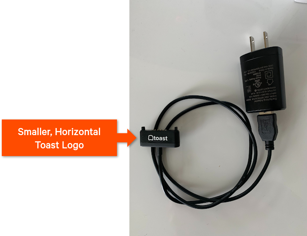 charger with smaller, horizontal Toast logo