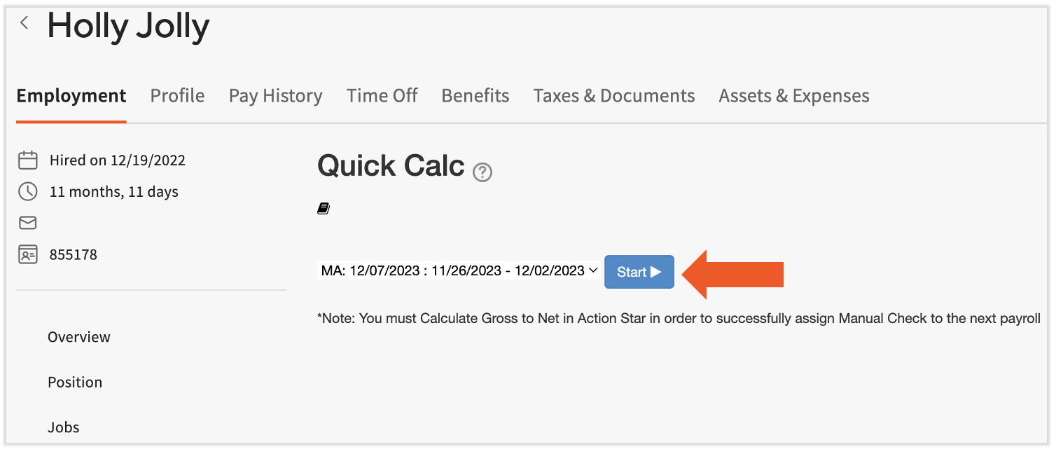 Toast Payroll: Issue Manual Checks (Quick Calcs)