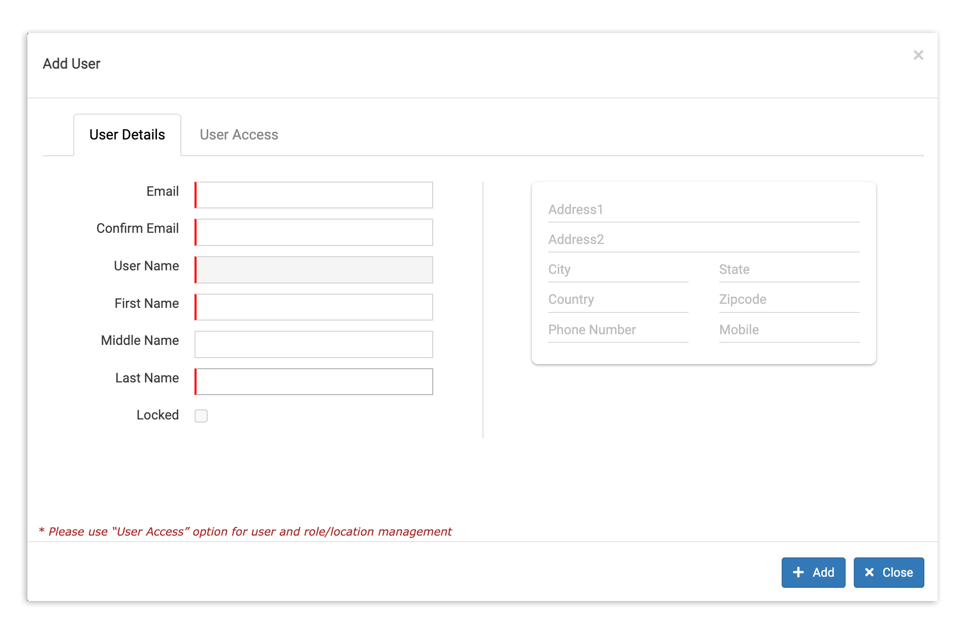 xtraCHEF: Manage User Profiles