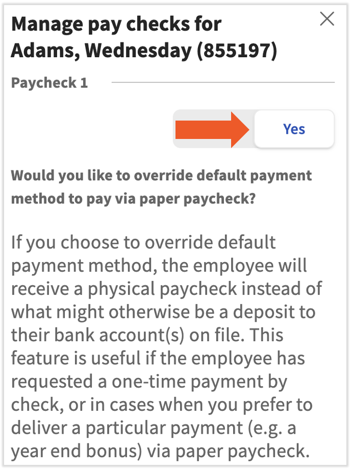 Toast Payroll: Create One-Time Live (Paper) Checks