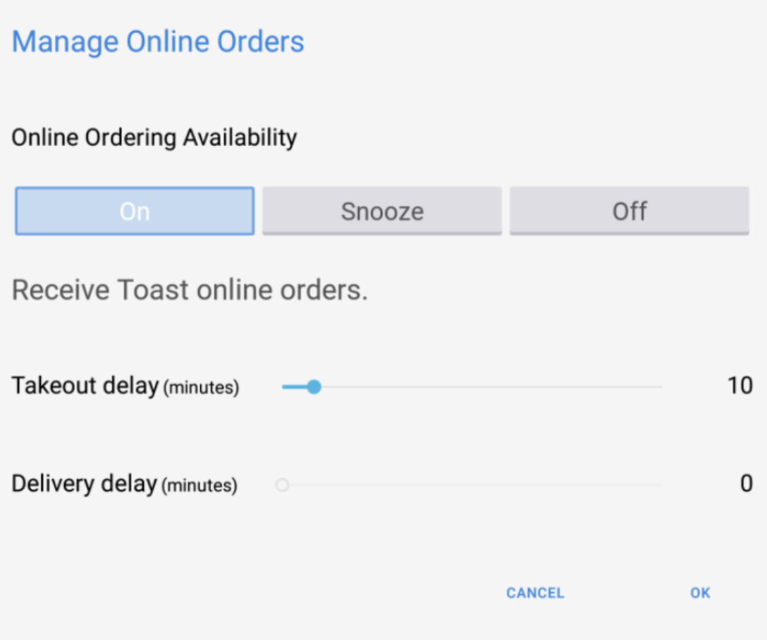 manage online orders