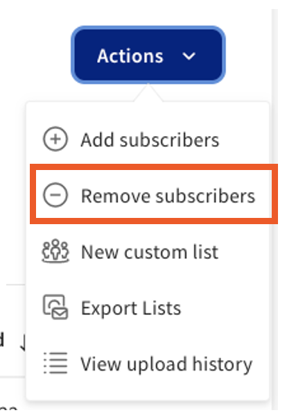 Email marketing subscriber removal.