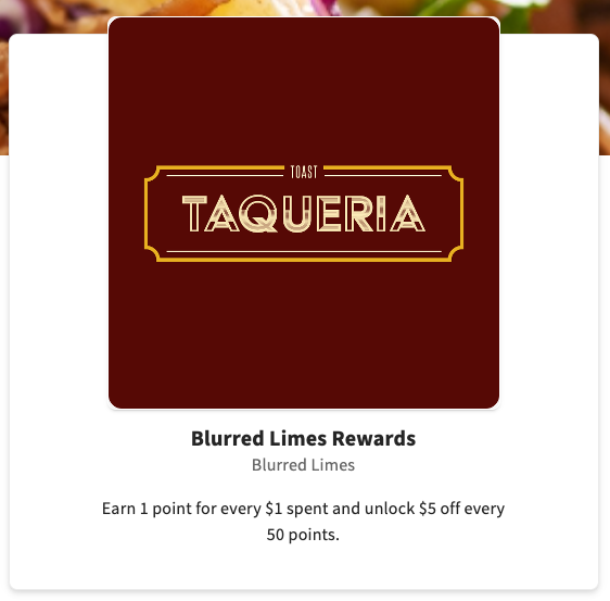 digital loyalty card header