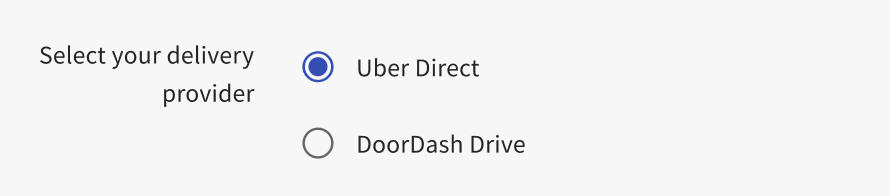 TDS provider selection in Toast Web.