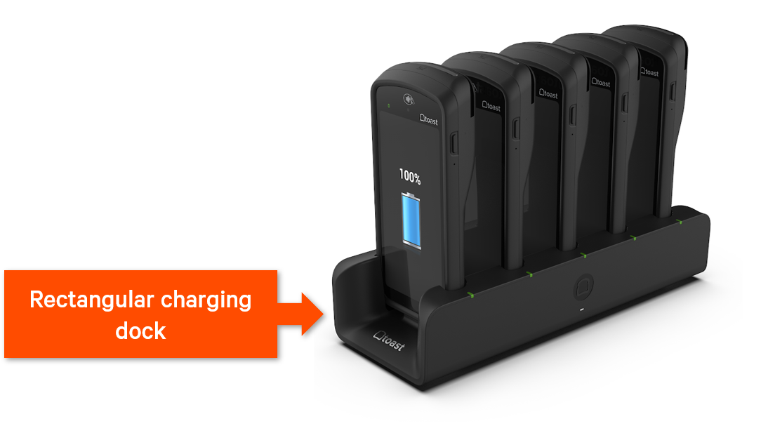 Rectangular charging dock