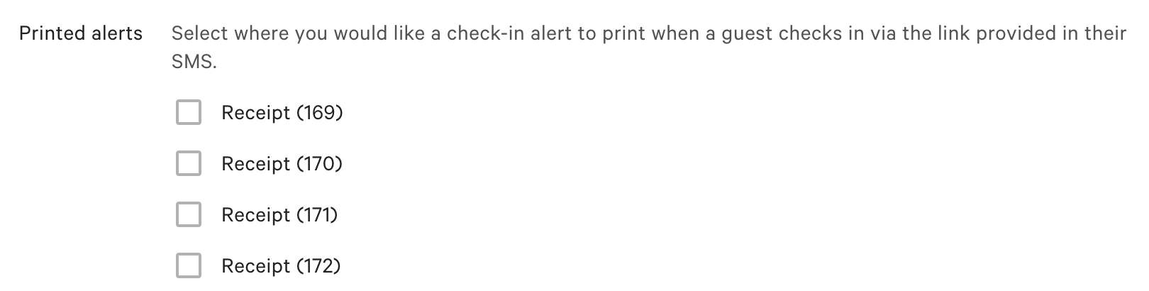 Printer alerts for curbside pick up.