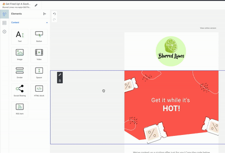 Email Marketing drag-and-drop.