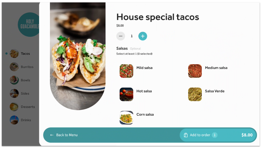 screenshot of modifier selection screen
