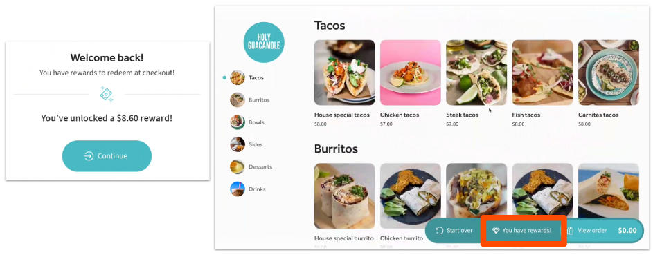 unlock rewards button