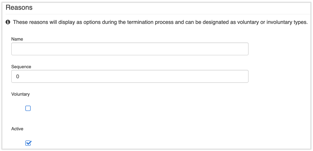 Termination Reason Details