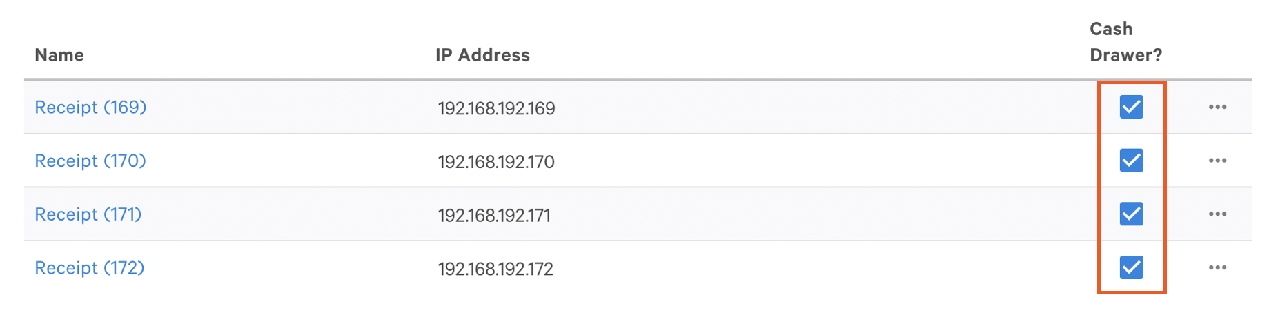 Cash Drawer toggle on Toastweb