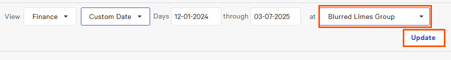 Filter your Invoice report by date and location