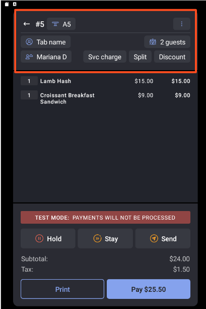 split button on a check