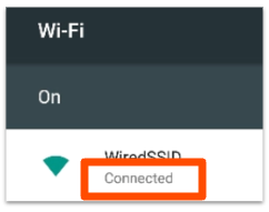 example of connected Wi-Fi