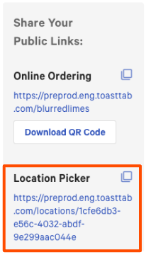 Share Your Public Links Panel