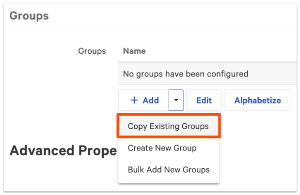 Copy Existing Group Setting