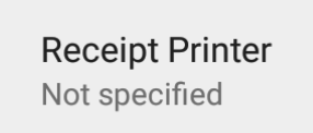 Receipt Printer setting