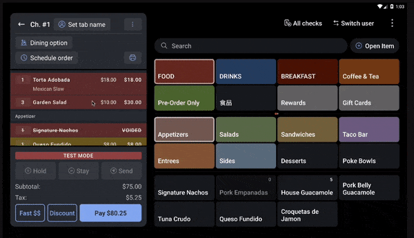 Steps to enter a quantity that needs to void
